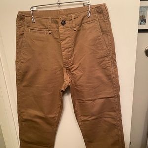 3 Pair Bundle Set - Buck Mason Slub Twill Slim Officer Pant, 28 Waist 29 Hem